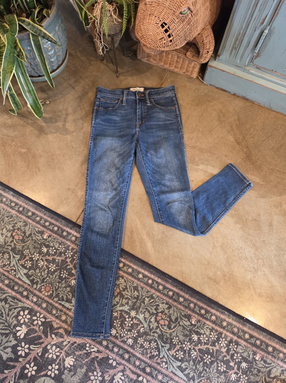 Madewell 10" High Rise Dark Wash Skinny Jeans Size 25